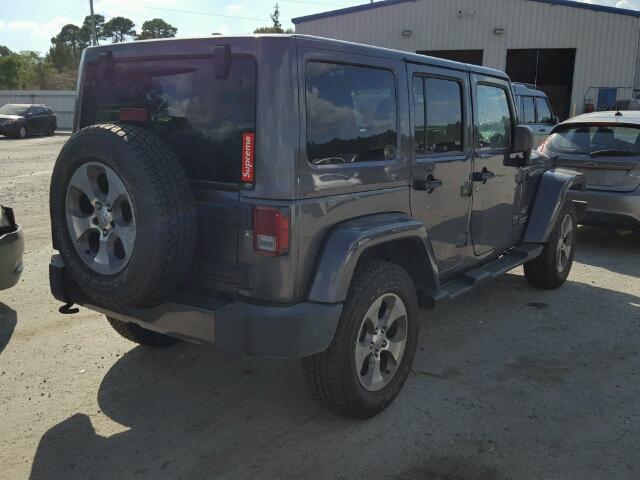 1C4BJWEG4GL180736 - 2016 JEEP WRANGLER U CHARCOAL photo 4