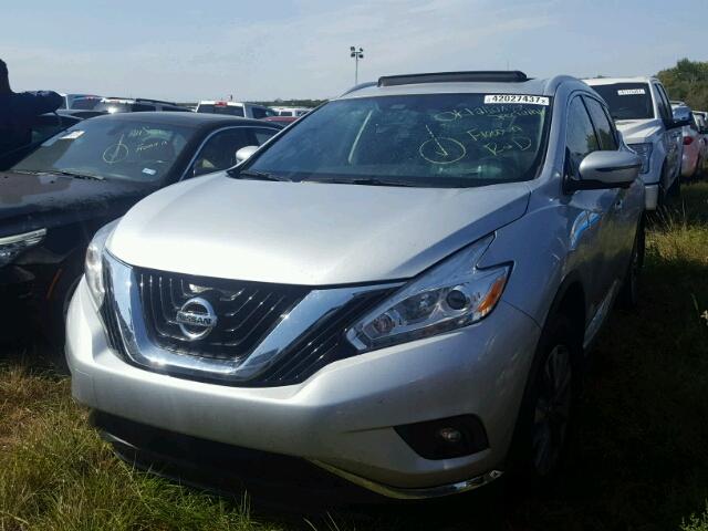 5N1AZ2MH2GN169094 - 2016 NISSAN MURANO SILVER photo 2