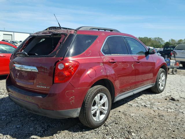 2CNALDEW1A6275610 - 2010 CHEVROLET EQUINOX LT MAROON photo 4