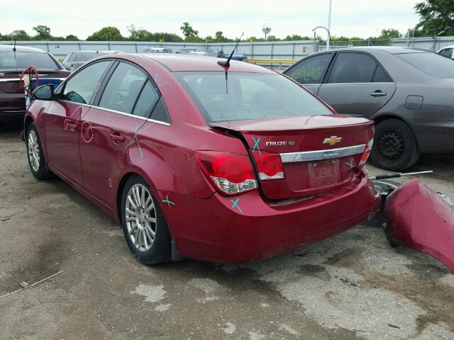 1G1PH5SB6D7322988 - 2013 CHEVROLET CRUZE ECO RED photo 3