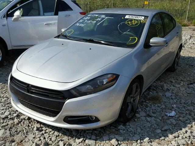 1C3CDFBH8DD316224 - 2013 DODGE DART SILVER photo 2