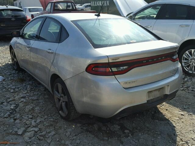 1C3CDFBH8DD316224 - 2013 DODGE DART SILVER photo 3