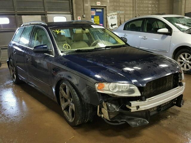 WAUKF78E28A133412 - 2008 AUDI A4 BLUE photo 1