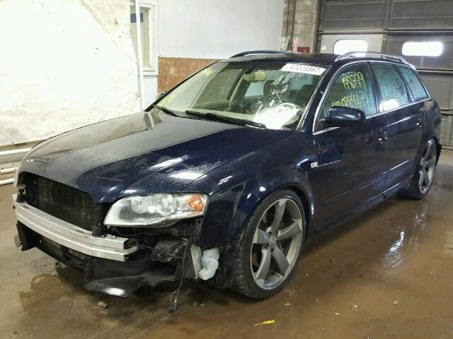 WAUKF78E28A133412 - 2008 AUDI A4 BLUE photo 2