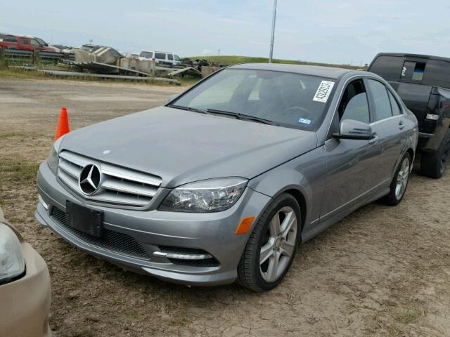 WDDGF5EB5BR134804 - 2011 MERCEDES-BENZ C GRAY photo 2