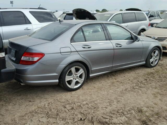 WDDGF5EB5BR134804 - 2011 MERCEDES-BENZ C GRAY photo 4