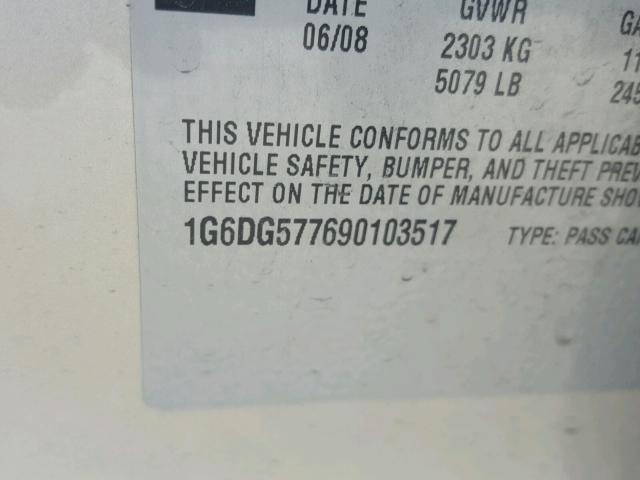 1G6DG577690103517 - 2009 CADILLAC CTS GOLD photo 10