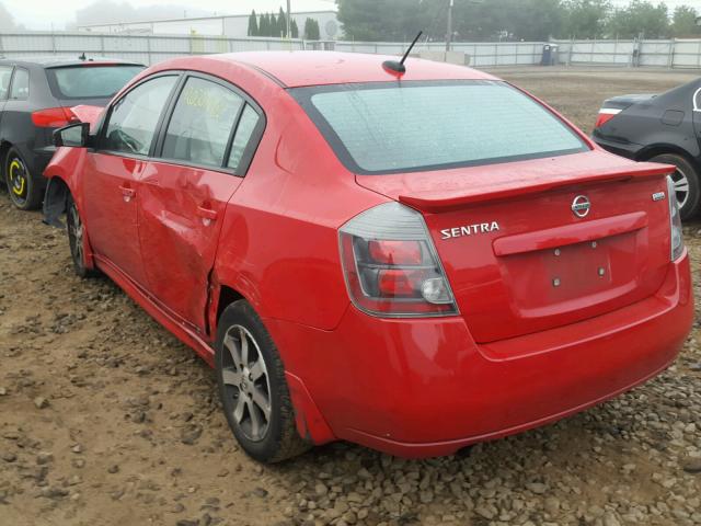 3N1AB6AP2CL661763 - 2012 NISSAN SENTRA 2.0 RED photo 3