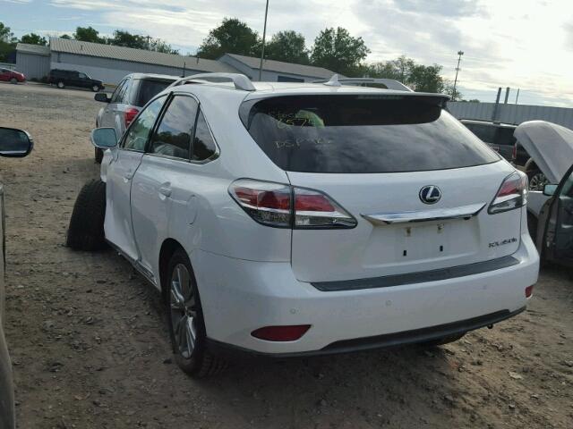 JTJBC1BA9D2053637 - 2013 LEXUS RX 450 WHITE photo 3