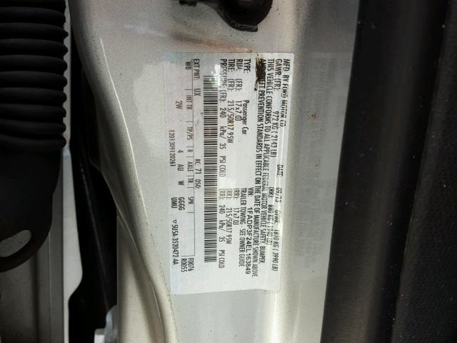 1FADP3F24EL163849 - 2014 FORD FOCUS SE SILVER photo 10