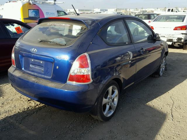 KMHCN36C97U025561 - 2007 HYUNDAI ACCENT SE BLACK photo 4