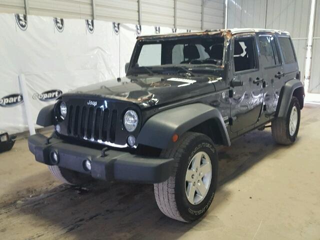 1C4BJWDG5EL207330 - 2014 JEEP WRANGLER U BLACK photo 2