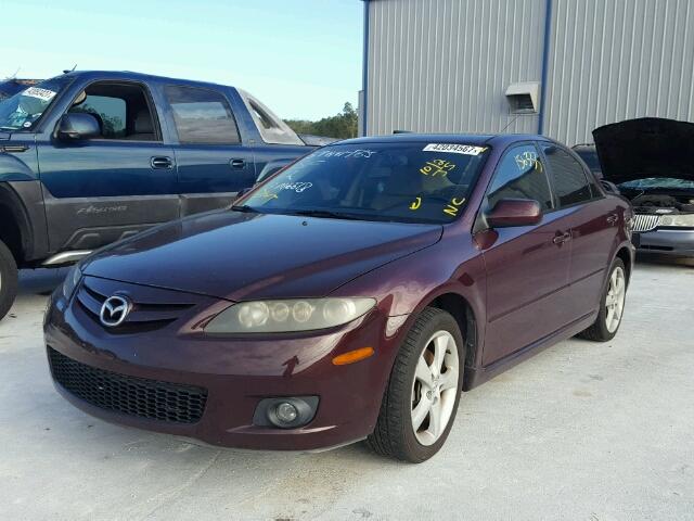 1YVHP80CX65M16618 - 2006 MAZDA 6 BURGUNDY photo 2