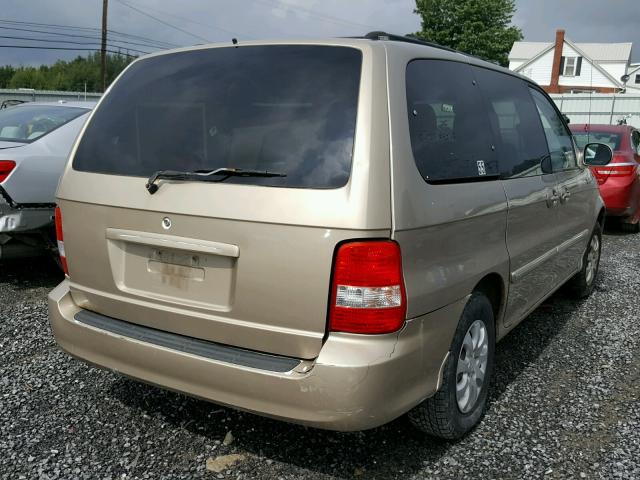 KNDUP131156642836 - 2005 KIA SEDONA EX TAN photo 4