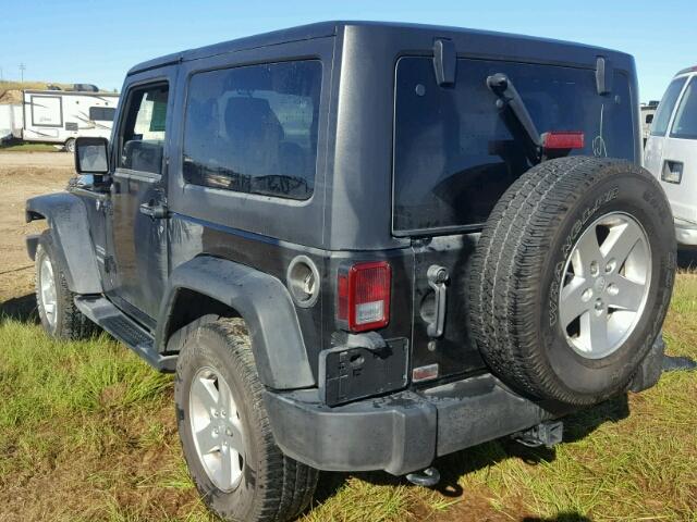 1C4GJWAG2DL526435 - 2013 JEEP WRANGLER BLACK photo 3