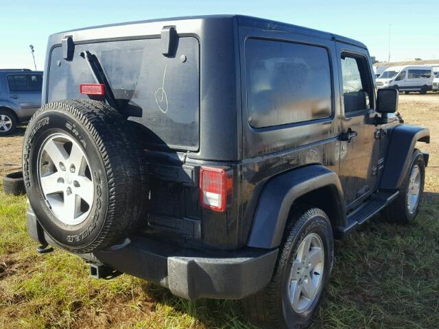 1C4GJWAG2DL526435 - 2013 JEEP WRANGLER BLACK photo 4