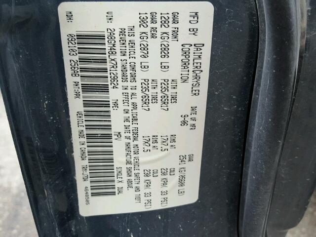 2A8GM48LX7R129624 - 2007 CHRYSLER PACIFICA 绿色 照片 10