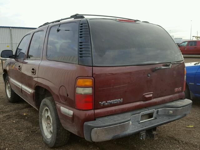 1GKEK13T2YJ133669 - 2000 GMC YUKON BURGUNDY photo 3