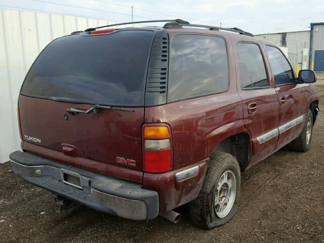 1GKEK13T2YJ133669 - 2000 GMC YUKON BURGUNDY photo 4