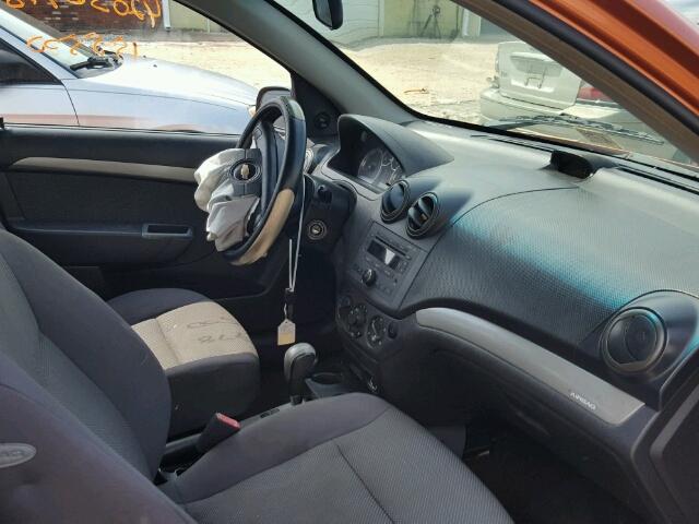 KL1TD56637B064548 - 2007 CHEVROLET AVEO BASE Նարնջագույն լուսանկար 5