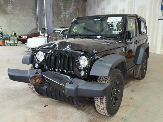 1C4AJWAG2EL271809 - 2014 JEEP WRANGLER S BLACK photo 2