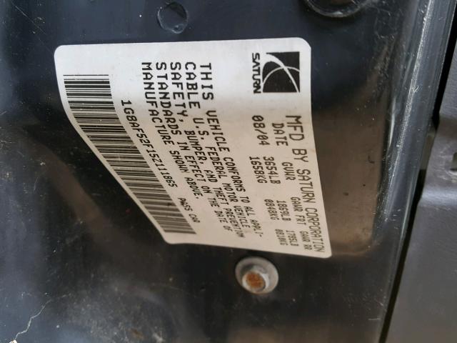 1G8AF52F15Z111865 - 2005 SATURN ION LEVEL WHITE photo 10