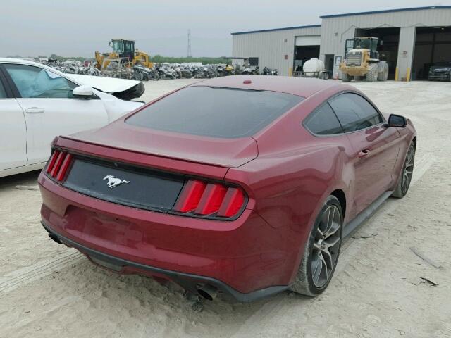 1FA6P8TH4F5342039 - 2015 FORD MUSTANG RED photo 4