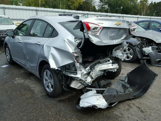 1G1BC5SM9H7217524 - 2017 CHEVROLET CRUZE SILVER photo 3