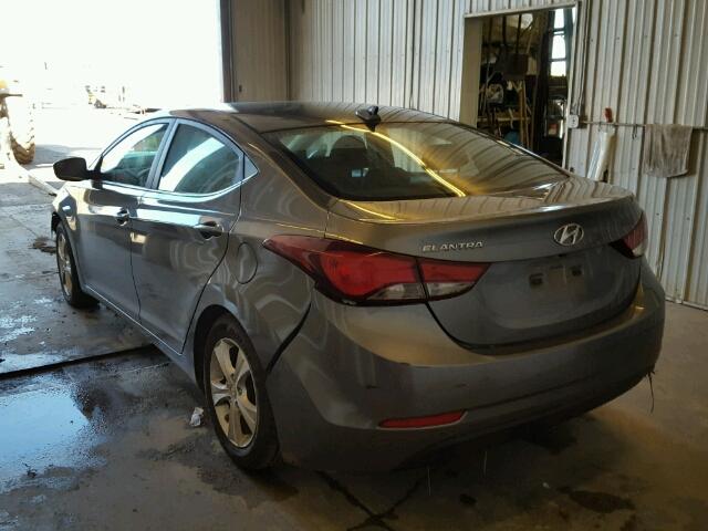 KMHDH4AE3GU592150 - 2016 HYUNDAI ELANTRA GRAY photo 3