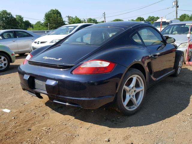 WP0AB29897U782997 - 2007 PORSCHE CAYMAN S BLUE photo 4