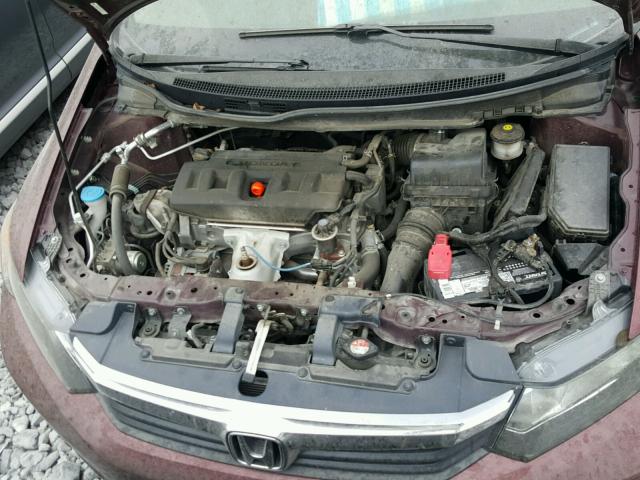 2HGFB2F5XCH606054 - 2012 HONDA CIVIC BURGUNDY photo 7