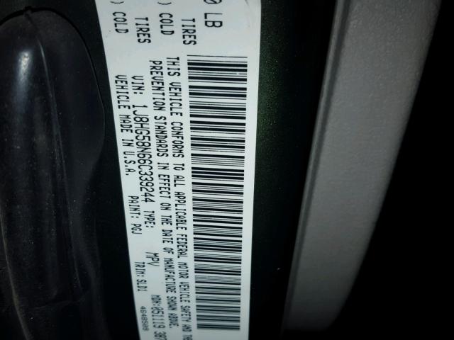 1J8HG58N66C339244 - 2006 JEEP COMMANDER GREEN photo 10