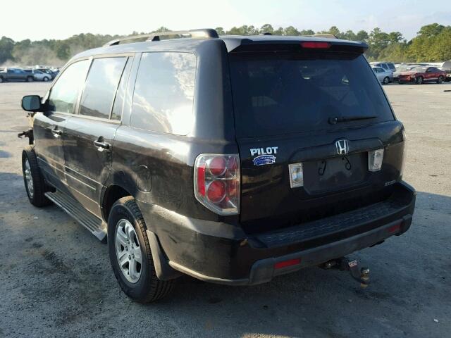 5FNYF18288B002234 - 2008 HONDA PILOT VP BLACK photo 3