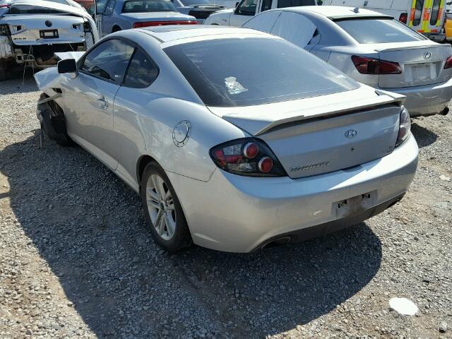 KMHHM66D98U288170 - 2008 HYUNDAI TIBURON GS SILVER photo 3