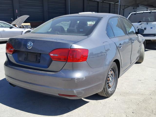 3VW2K7AJXBM044961 - 2011 VOLKSWAGEN JETTA BASE ნაცრისფერი ფოტო 4