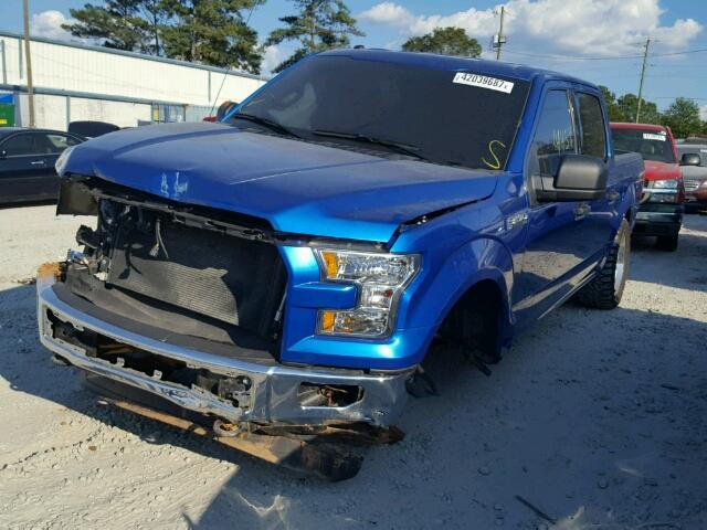 1FTEW1E84GFA87109 - 2016 FORD F150 SUPER BLUE photo 2