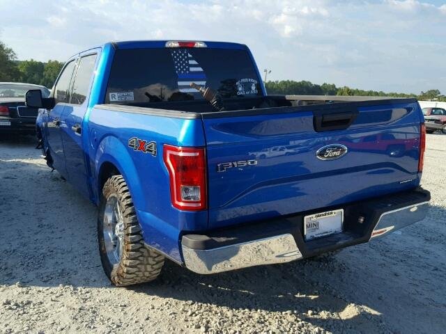 1FTEW1E84GFA87109 - 2016 FORD F150 SUPER BLUE photo 3