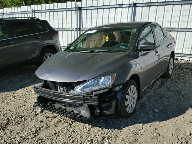 3N1AB7AP2HY221820 - 2017 NISSAN SENTRA S GRAY photo 2