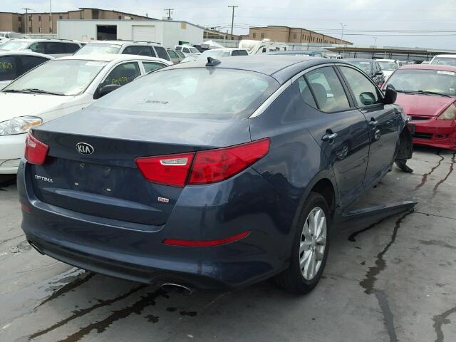 5XXGM4A71FG440127 - 2015 KIA OPTIMA LX BLUE photo 4