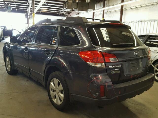 4S4BRBKC2B3334075 - 2011 SUBARU OUTBACK 2. GRAY photo 3