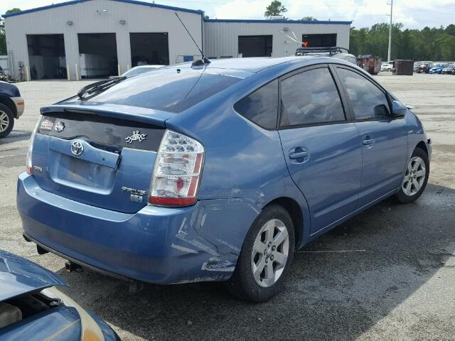 JTDKB20U267519259 - 2006 TOYOTA PRIUS BLUE photo 4