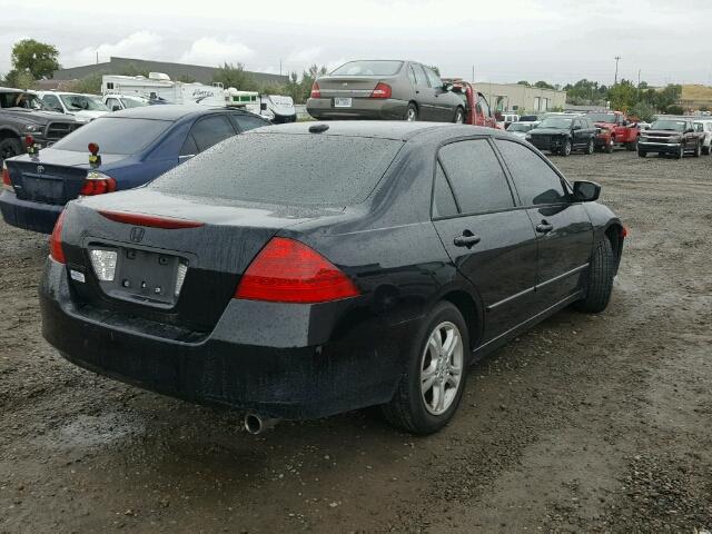 1HGCM56847A102242 - 2007 HONDA ACCORD EX BLACK photo 4