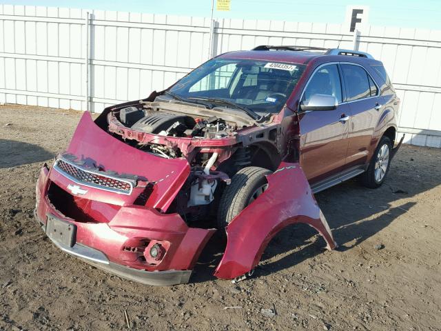 2CNALFEC6B6374569 - 2011 CHEVROLET EQUINOX LT BURGUNDY photo 2