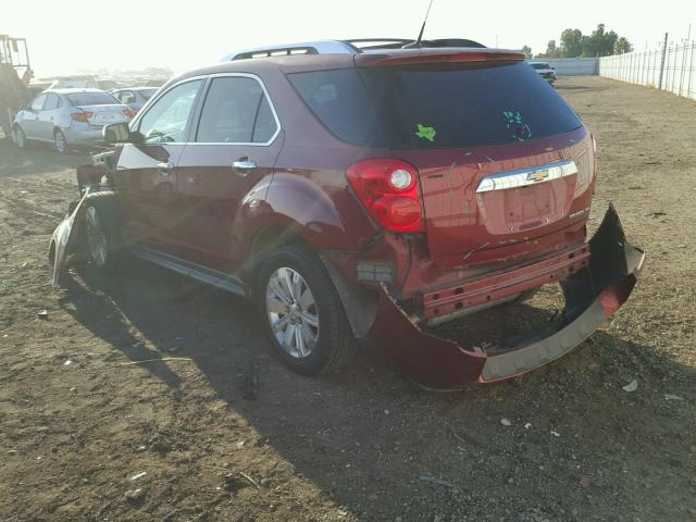 2CNALFEC6B6374569 - 2011 CHEVROLET EQUINOX LT BURGUNDY photo 3