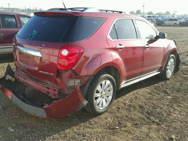 2CNALFEC6B6374569 - 2011 CHEVROLET EQUINOX LT BURGUNDY photo 4