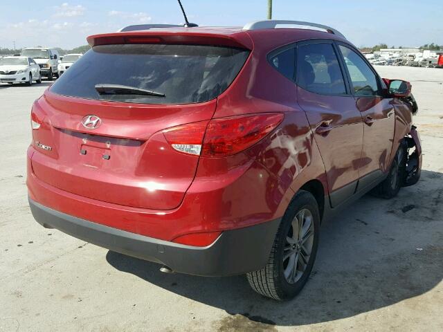 KM8JU3AG6EU808192 - 2014 HYUNDAI TUCSON GLS RED photo 4