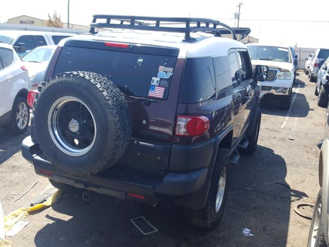 JTEBU11FX70098191 - 2007 TOYOTA FJ CRUISER MAROON photo 4