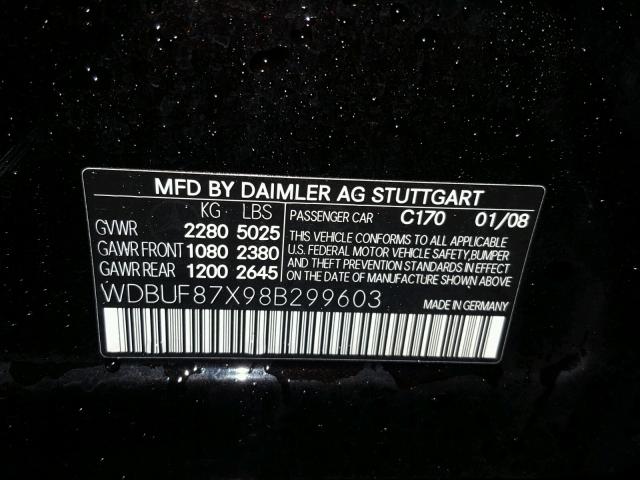 WDBUF87X98B299603 - 2008 MERCEDES-BENZ E 350 4MAT PURPLE photo 10