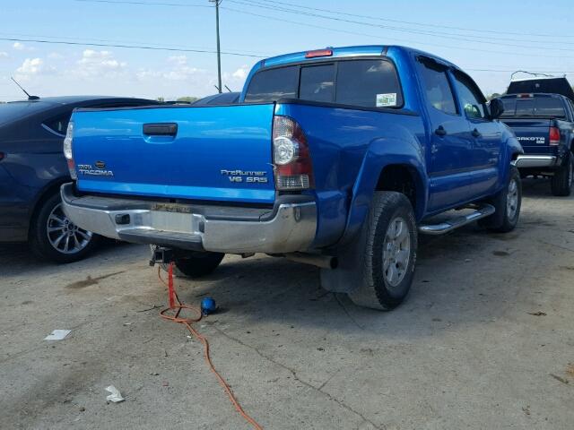 3TMJU62N49M086377 - 2009 TOYOTA TACOMA DOU BLUE photo 4