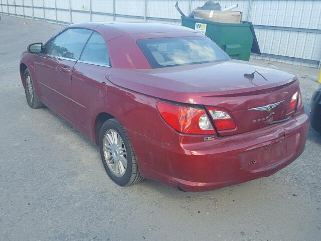 1C3LC55R28N104856 - 2008 CHRYSLER SEBRING TO RED photo 3